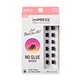 Impress Falsies Self Adhesive Eyelashes, 12 Lash Clusters - Refined