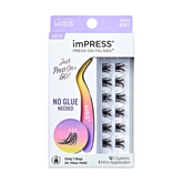 Impress Falsies Self Adhesive Eyelashes, 12 Lash Clusters + Applicator - Sassy