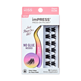 Impress Falsies Self Adhesive Eyelashes, 12 Lash Clusters + Applicator - Elegant