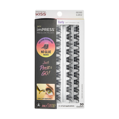 Impress Falsies Self Adhesive Eyelashes Refills 30 Clusters - Curly