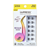 Impress Falsies Self Adhesive Eyelashes, 12 Lash Clusters + Applicator - Modern