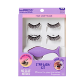 Impress Falsies Pre-Glued Strip Lashes Kit - Faux Mink Volume