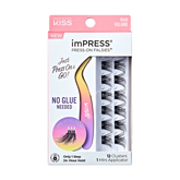 Impress Falsies Self Adhesive Eyelashes, 12 Lash Clusters + Applicator - Bold
