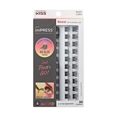 Impress Falsies Self Adhesive Eyelashes Refills 30 Clusters - Natural