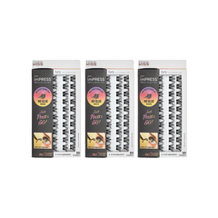 Impress Press-On Falsies 3-Pack Curly Clusters Bundle
