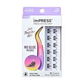 Impress Falsies Self Adhesive Eyelashes, 12 Lash Clusters + Applicator - Edgy