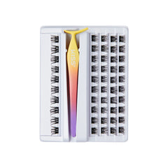 Impress Falsies Self Adhesive Eyelashes, 50 Lash Clusters - Natural & Wispy