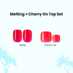 Impress Color Press On Mani & Pedi Bundle - Melting + Cherry On Top Set