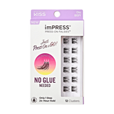 Impress Falsies Self Adhesive Eyelashes, 12 Lash Clusters - Chic