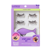 Impress Falsies Pre-Glued Strip Lashes Kit - Classic Wispy