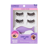 Impress Falsies Pre-Glued Strip Lashes Kit - Classic Volume
