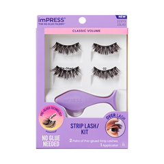 Impress Falsies Pre-Glued Strip Lashes Kit - Classic Volume