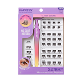 Impress Falsies Self Adhesive Eyelashes, 36 Lash Clusters - Classic Volume