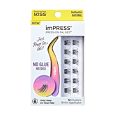 Impress Falsies Self Adhesive Eyelashes, 12 Lash Clusters + Applicator - Authentic
