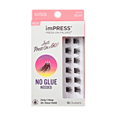 Impress Falsies Self Adhesive Eyelashes, 12 Lash Clusters - Lavish