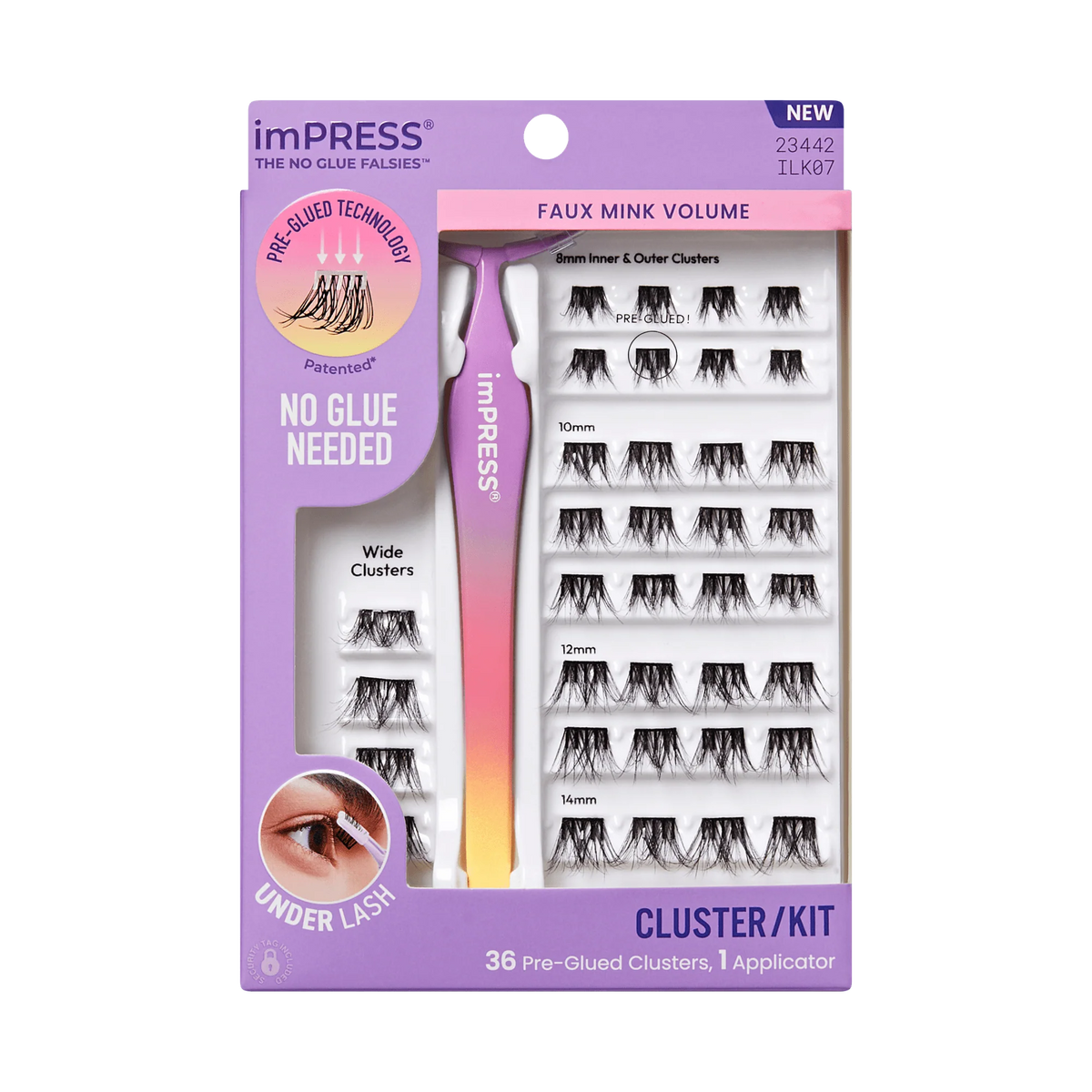 Impress Falsies Pre-Glued Lash Clusters Kit - Faux Mink Volume