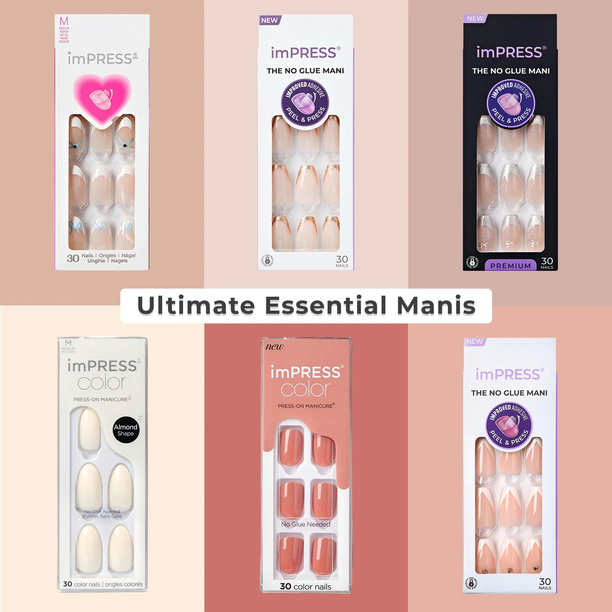 Impress Press On Nails Bundle - Ultimate Essential Manis