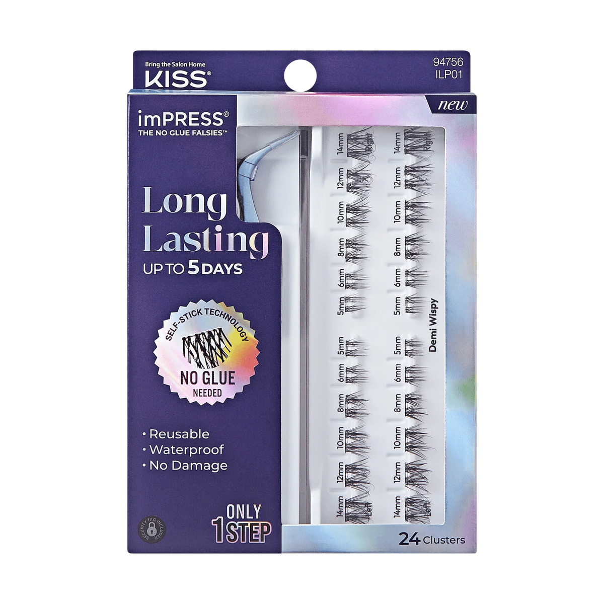 Impress Falsies Long Lasting Self Adhesive Eyelashes – Demi Wispy