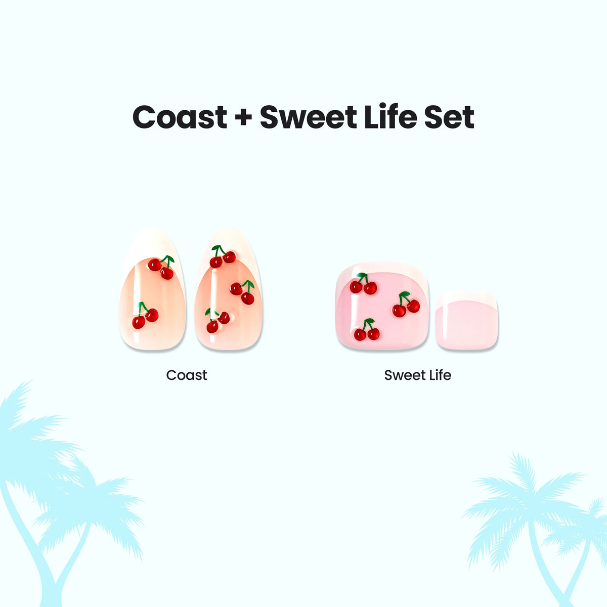 Impress Design Press On Mani & Pedi Bundle - Coast + Sweet Life Set