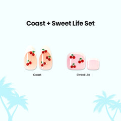 Impress Design Press On Mani & Pedi Bundle - Coast + Sweet Life Set