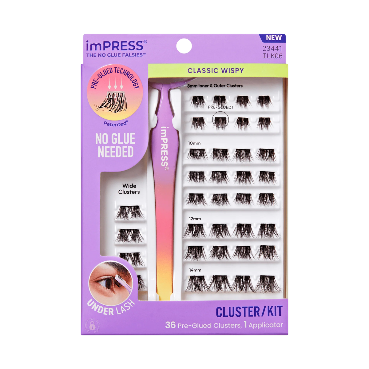 Impress Falsies Pre-Glued Lash Clusters Kit - Classic Wispy