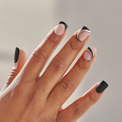 Impress Press On Manicure - Wide Fit - Black Dress
