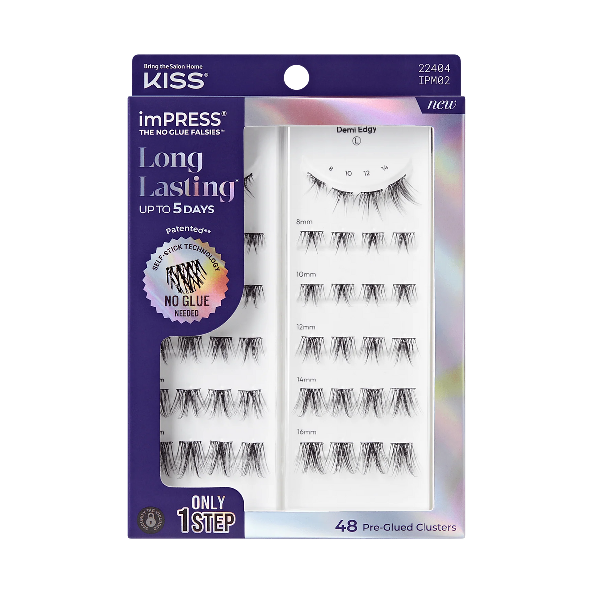 Impress Falsies Long Lasting Pre-Glued Lash Clusters Kit - Demi Edgy