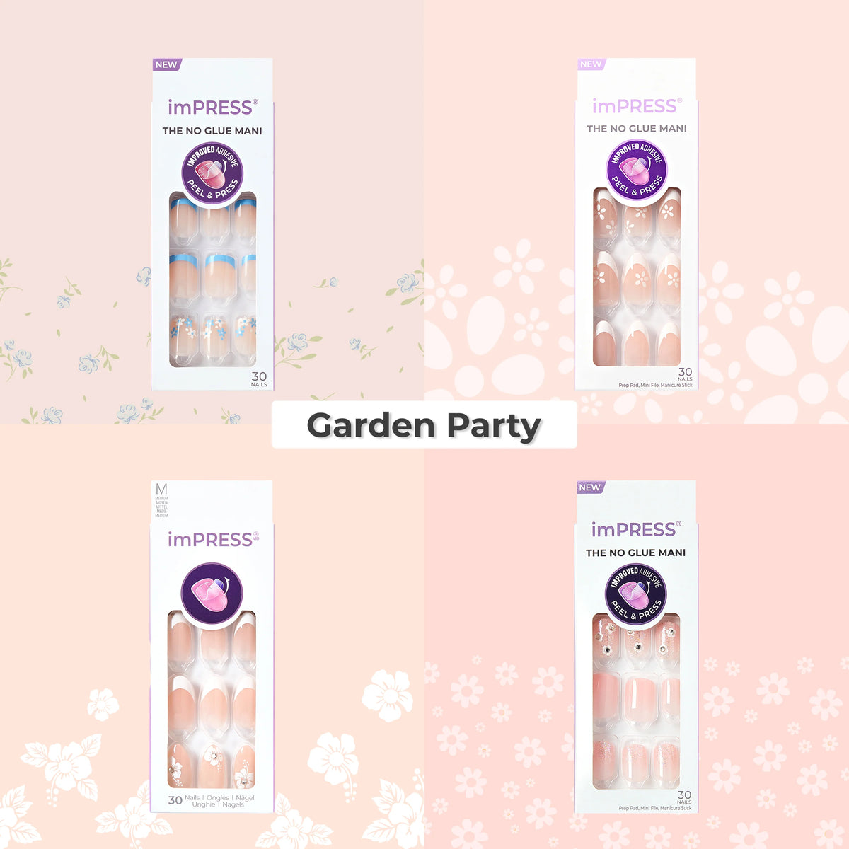 Impress Design Press On Nails Bundle - Garden Party