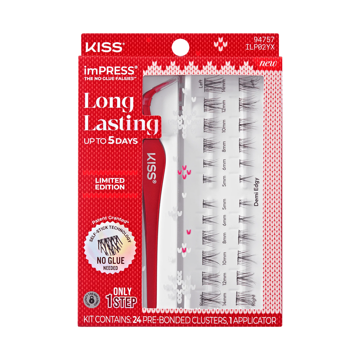 Impress Falsies Long Lasting Holiday Lashes - Demi Edgy