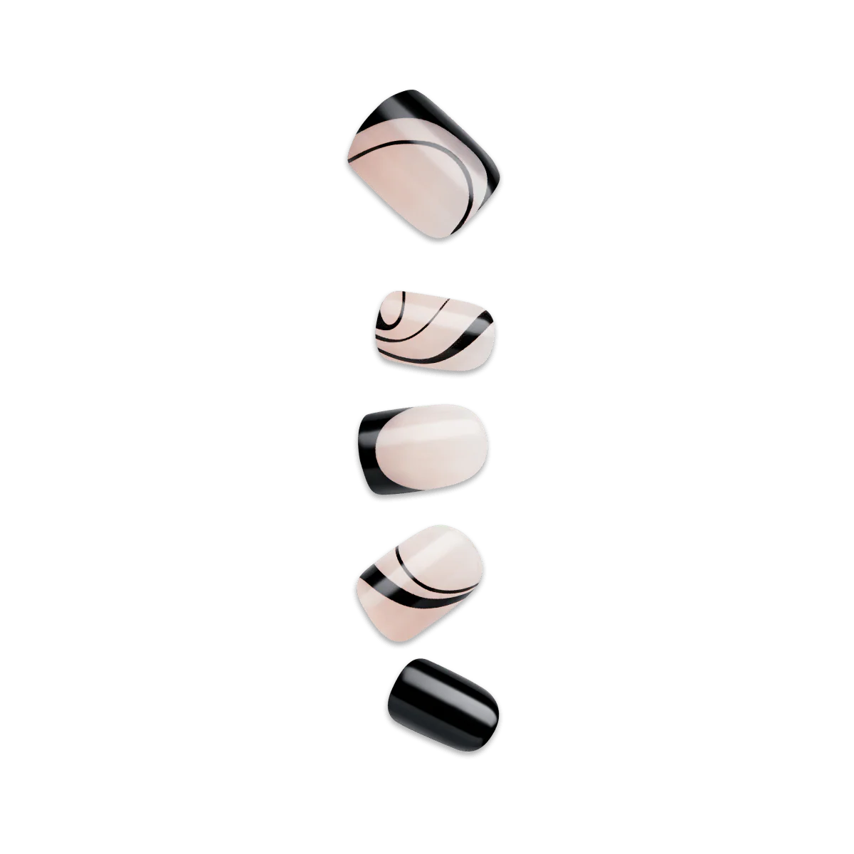 Impress Press On Manicure - Wide Fit - Black Dress