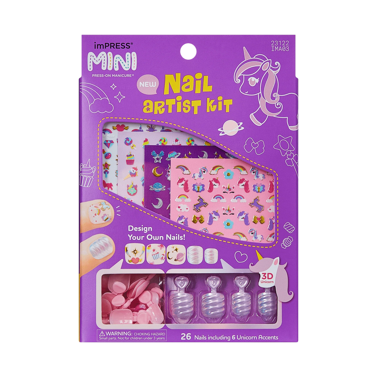 Impress Mini Nail Artist Kit Press On Nails - Unicorn Dream
