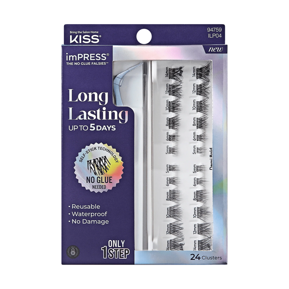 Impress Falsies Long Lasting Self Adhesive Eyelashes – Demi Bold