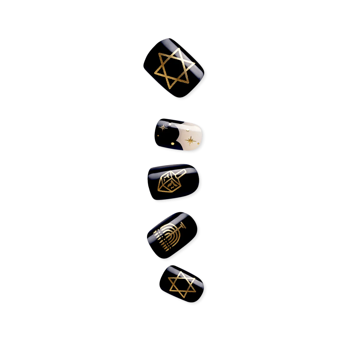 Impress Limited-Edition Hanukkah Press On Nails – 8 Nights