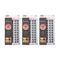Impress Press-On Falsies 3-Pack Voluminous Clusters Bundle