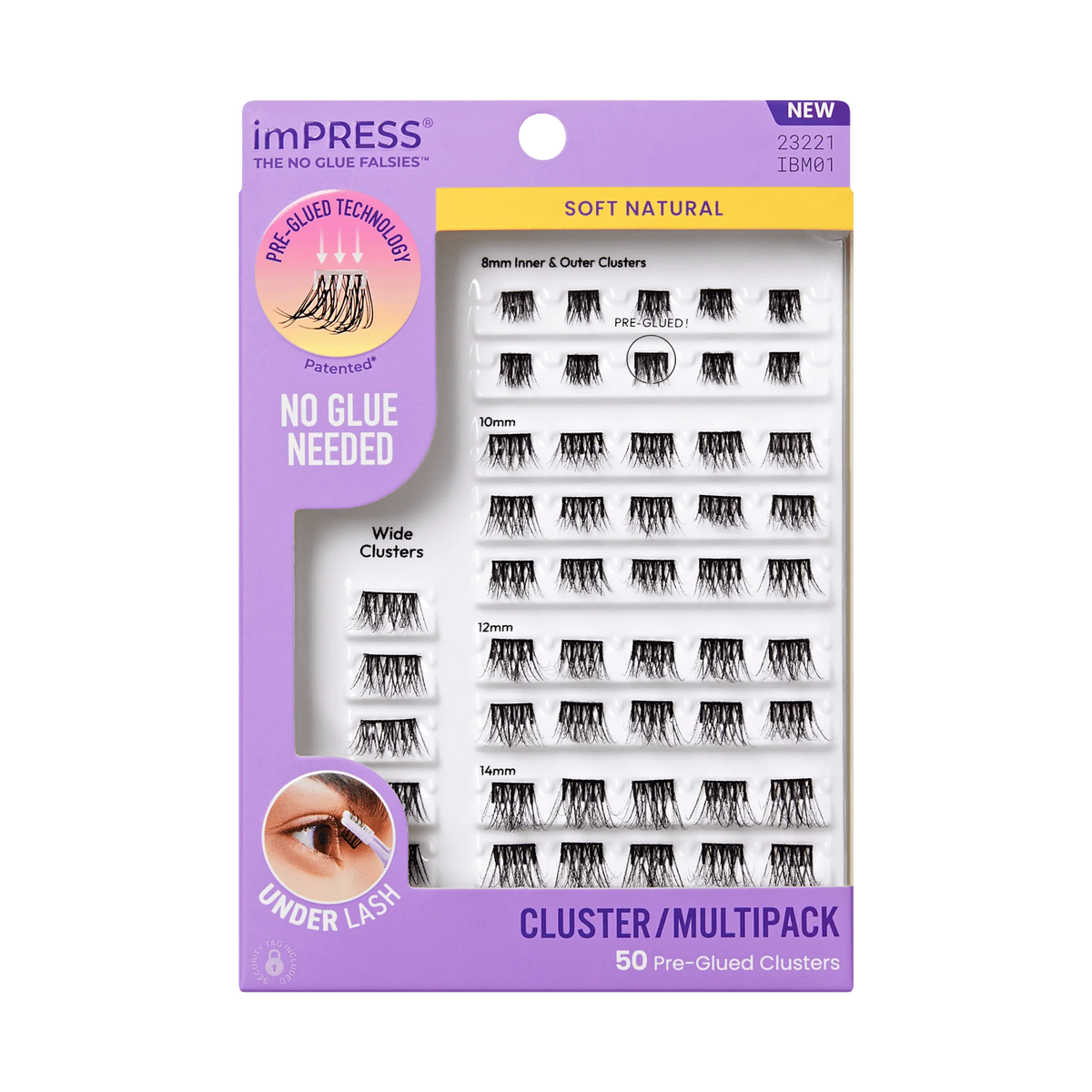 Impress Falsies Pre-Glued Lash Clusters Multipack - Soft Natural