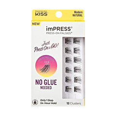 Impress Falsies Self Adhesive Eyelashes, 12 Lash Clusters - Modern