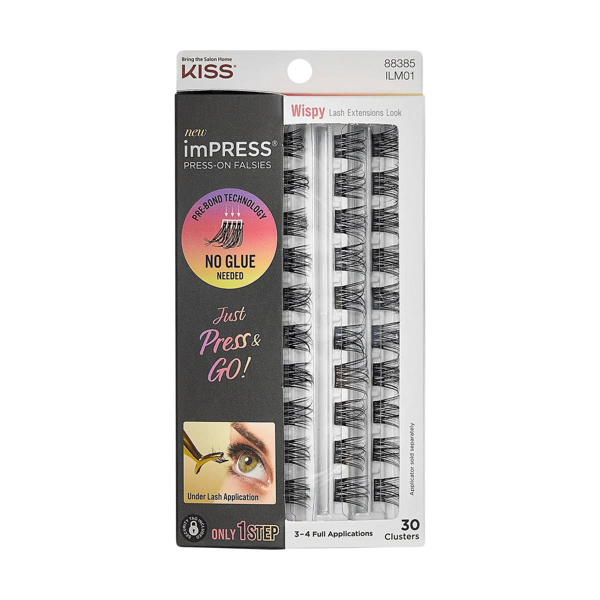 Impress Falsies Self Adhesive Eyelashes Refills 30 Clusters - Wispy