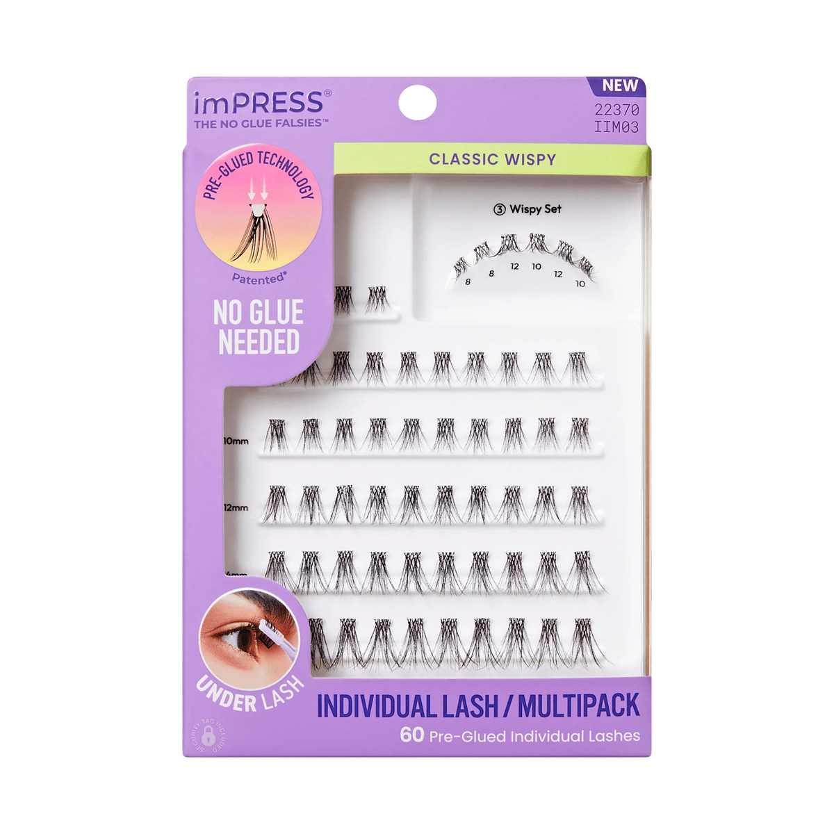 Impress Falsies Pre-Glued Individual Lashes Multipack- Classic Wispy