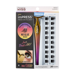 Impress Falsies Self Adhesive Eyelashes, 20 Lash Clusters - Glamorous