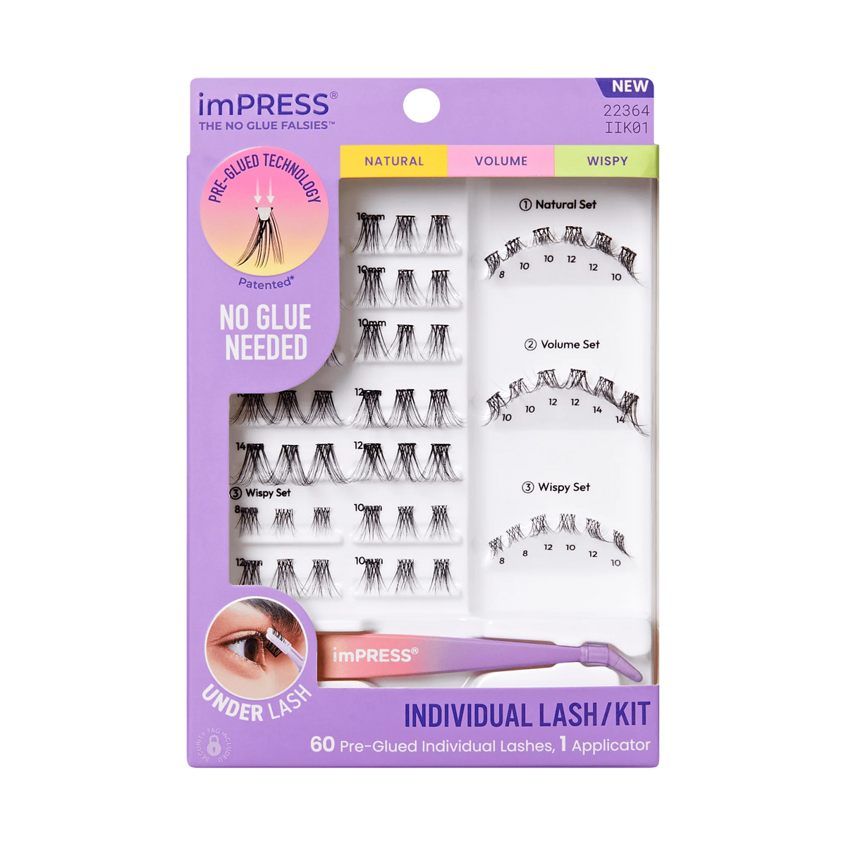 Impress Falsies Pre-Glued Individual Lashes Kit