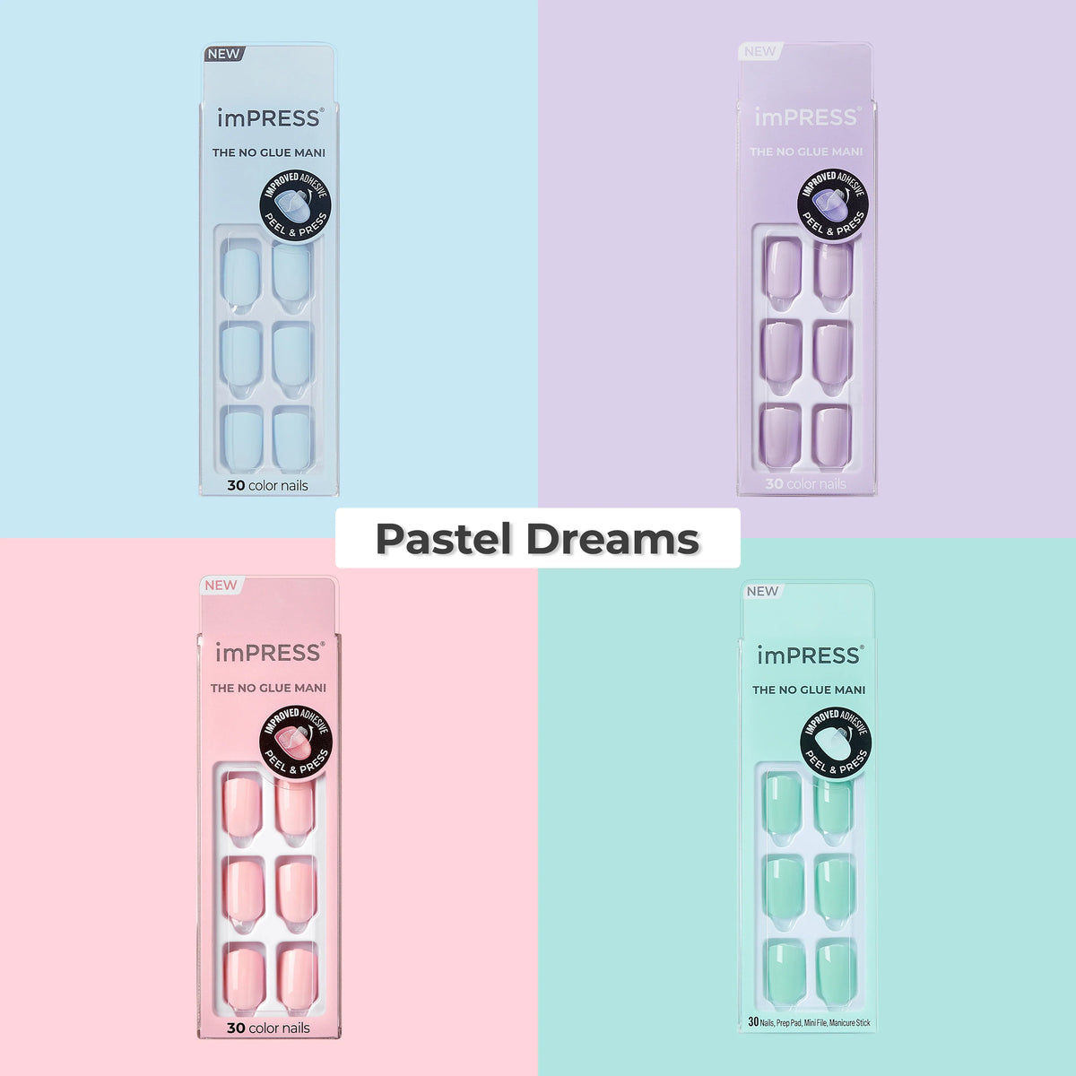 Impress Color Press On Nails Bundle - Pastel Dreams
