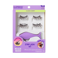 Impress Falsies Pre-Glued Strip Lashes Kit - Classic Wispy