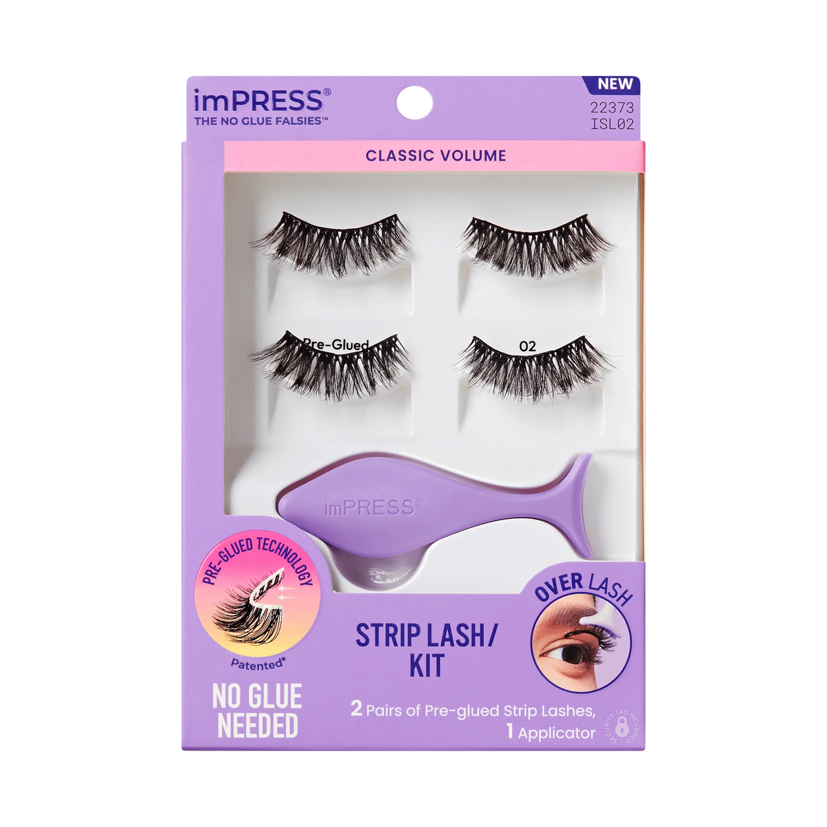Impress Falsies Pre-Glued Strip Lashes Kit - Classic Volume
