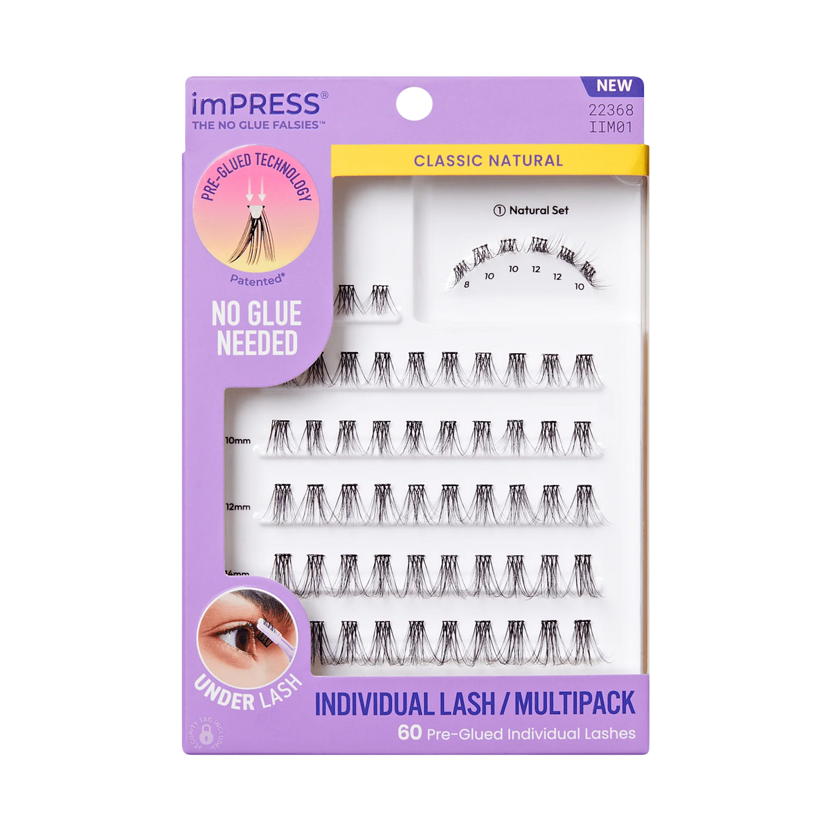 Impress Falsies Pre-Glued Individual Lashes Multipack - Classic Natural