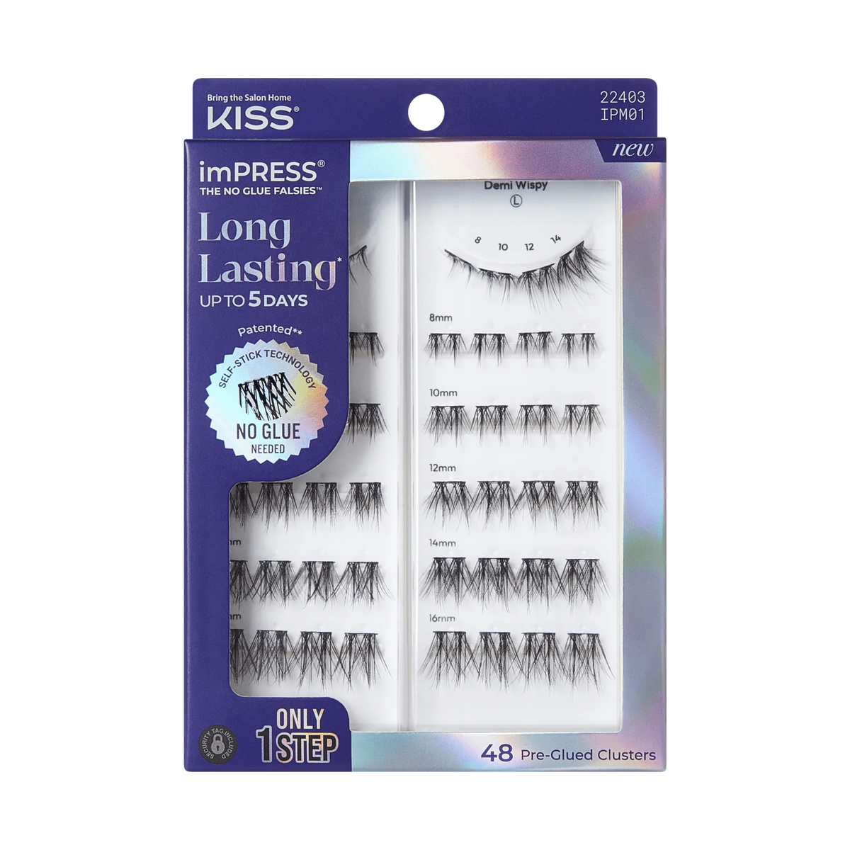Impress Falsies Long Lasting Pre-Glued Lash Clusters Kit - Demi Wispy