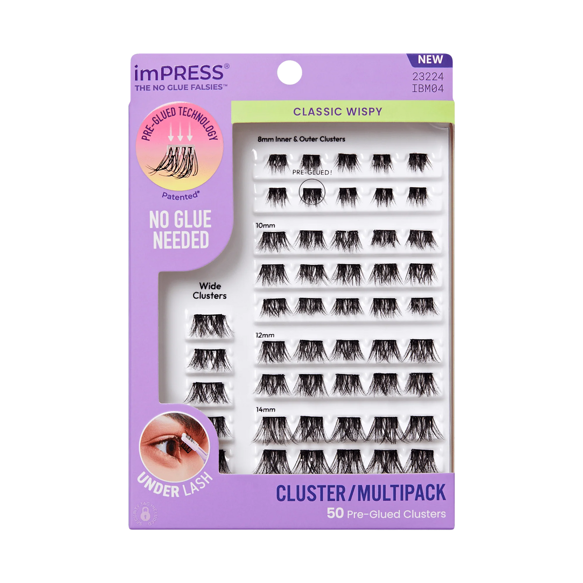Impress Falsies Pre-Glued Lash Clusters Multipack - Classic Wispy