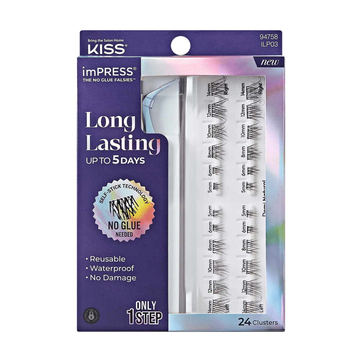 Impress Falsies Long Lasting Self Adhesive Eyelashes – Demi Natural
